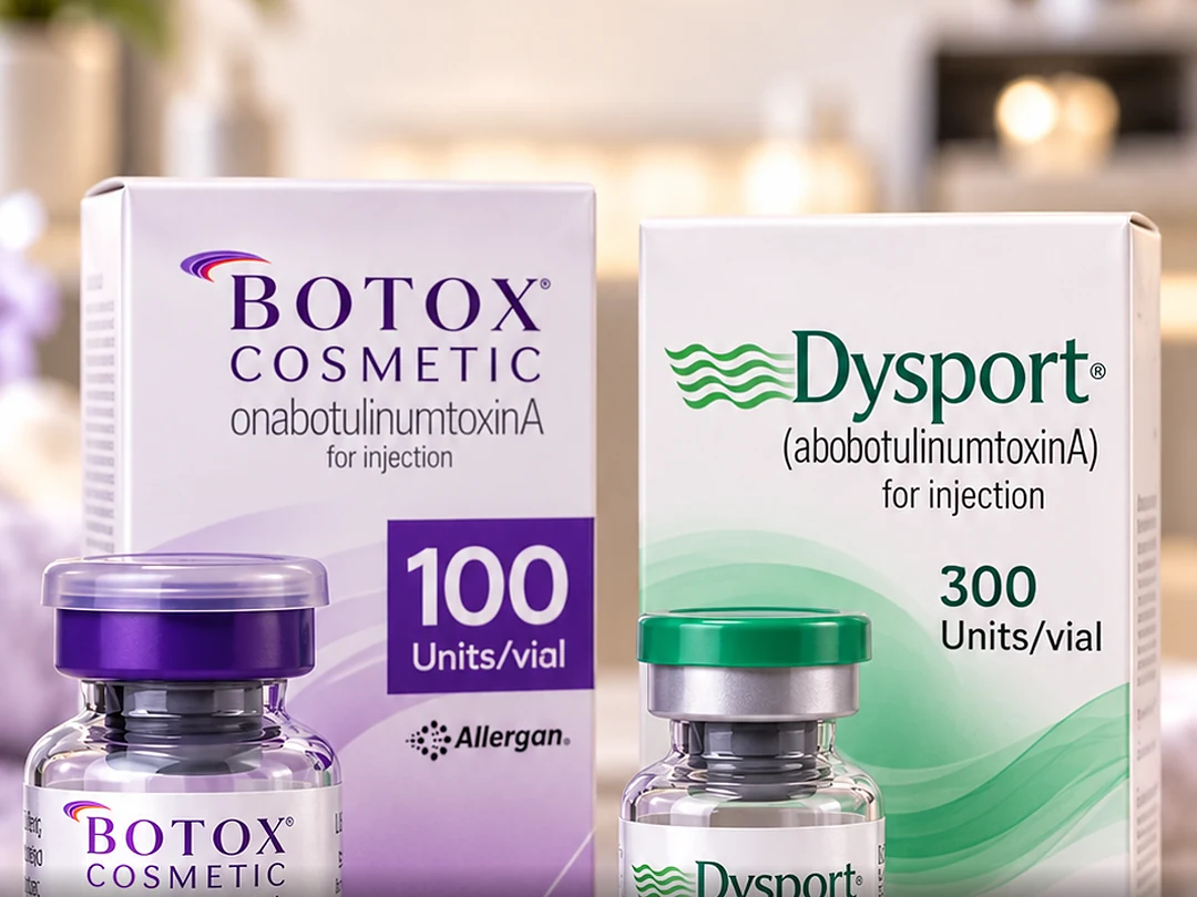 BOTOX® Cosmetic and Dysport® boxes and vials