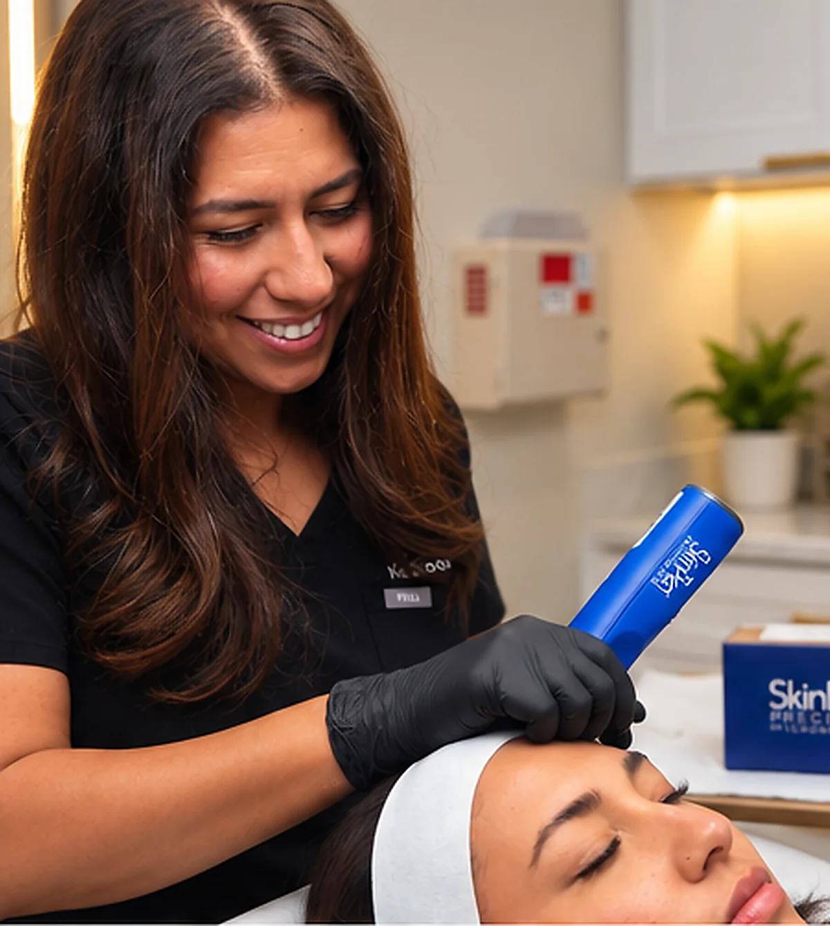 Kia Brooks, RN performing SkinPen® microneedling
